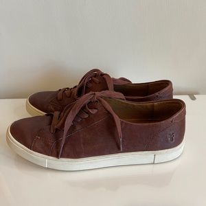 Frye Leather Sneakers Cognac Brown 11M